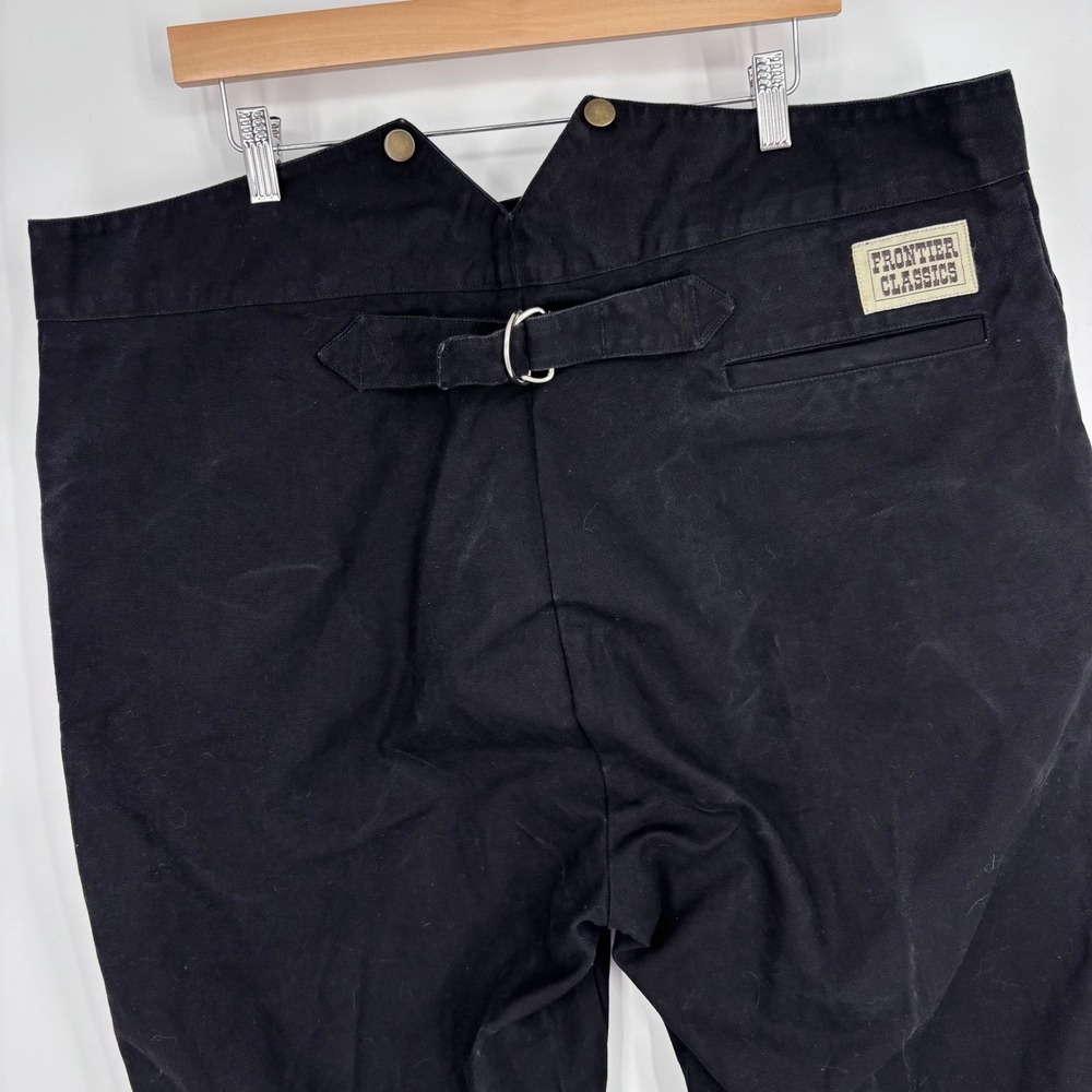 Frontier Classics Buckle Back Pants Men 42x36 Black Western Cowboy Reenactor